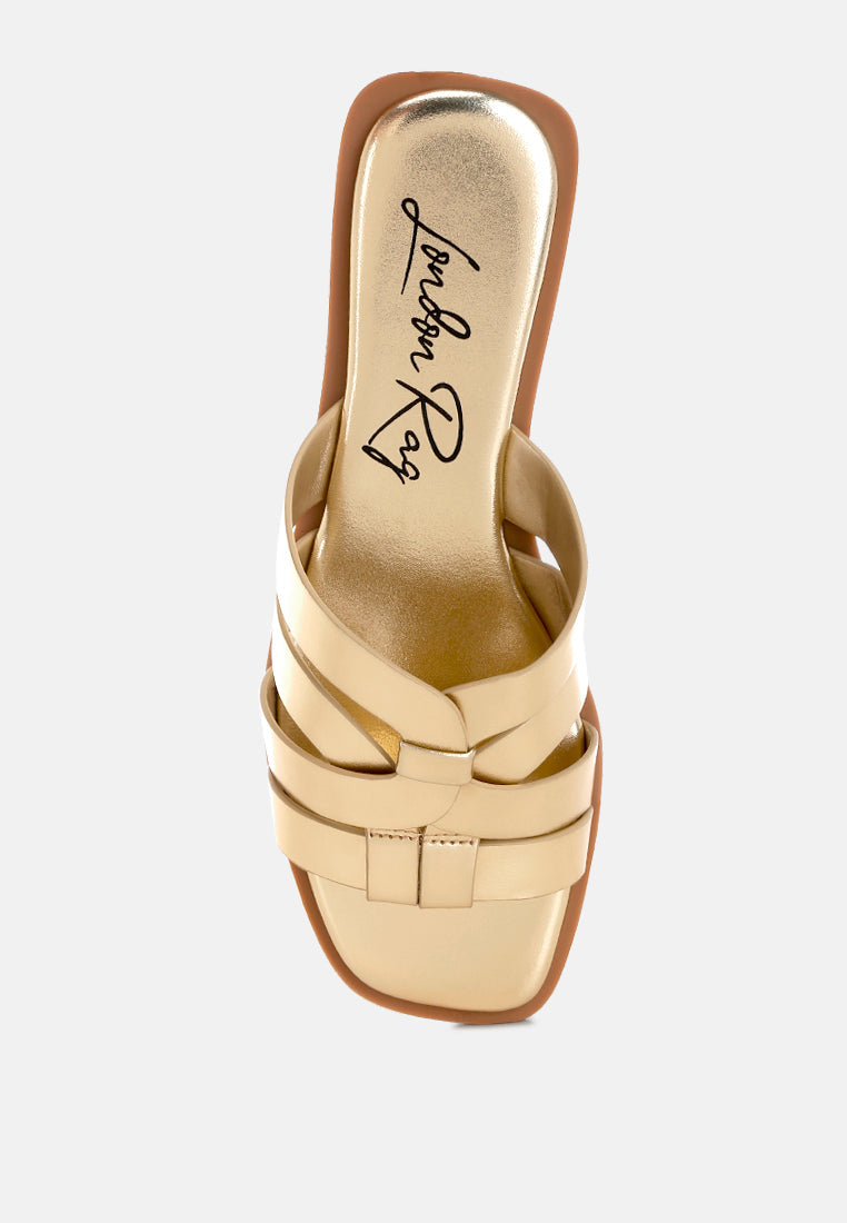 Hebal Metallic Faux Leather Slip Ons By FT