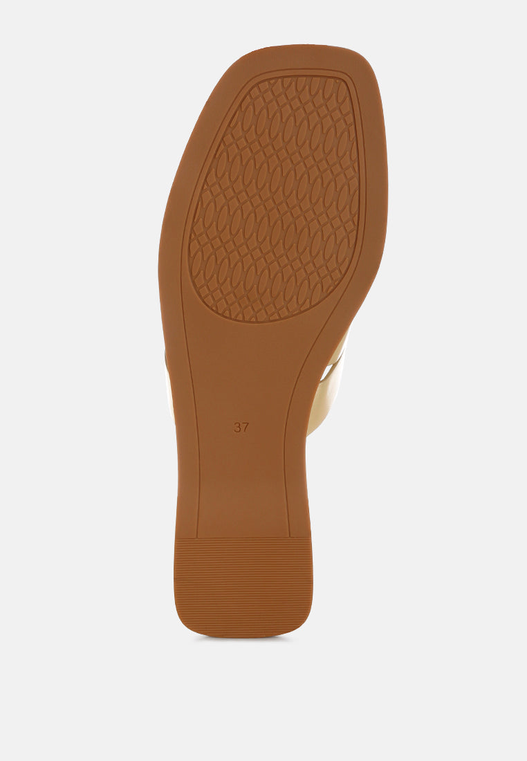 Hebal Metallic Faux Leather Slip Ons By FT