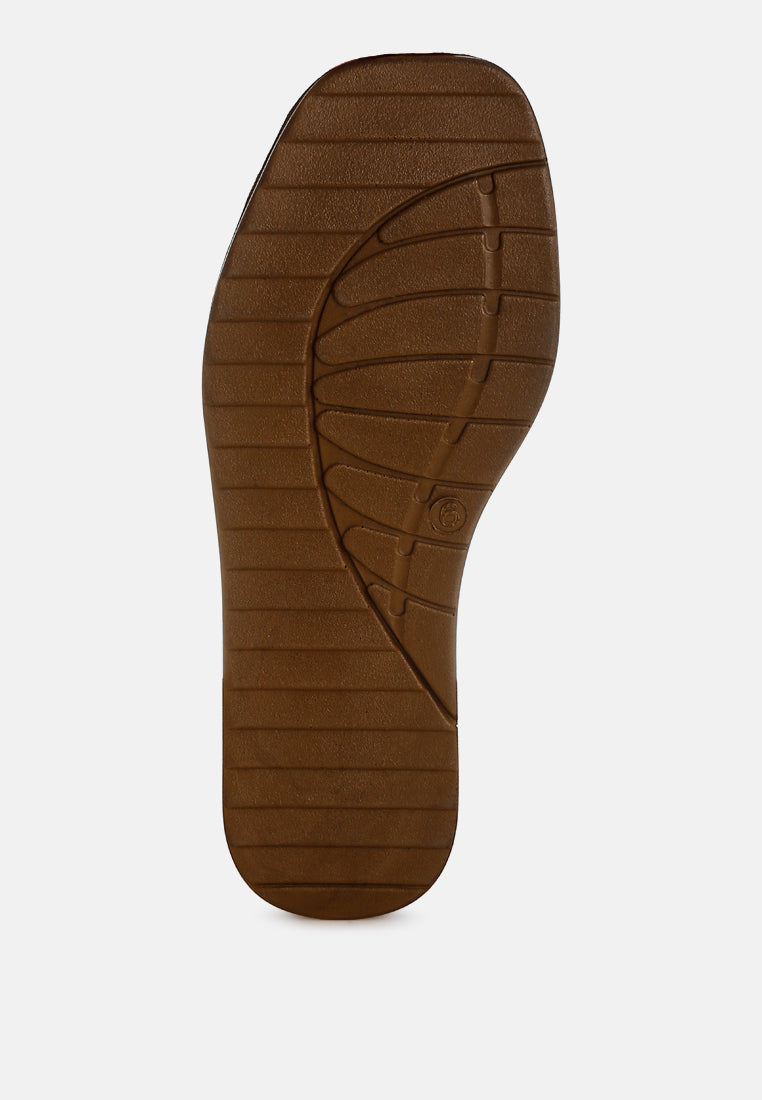 Zosaya Faux Zipper Detail Slip Ons